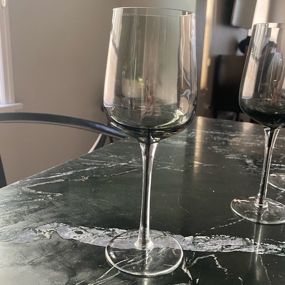 CB2 Reina White Smoke Wine Glasses (x6) - Picture 5 of 6